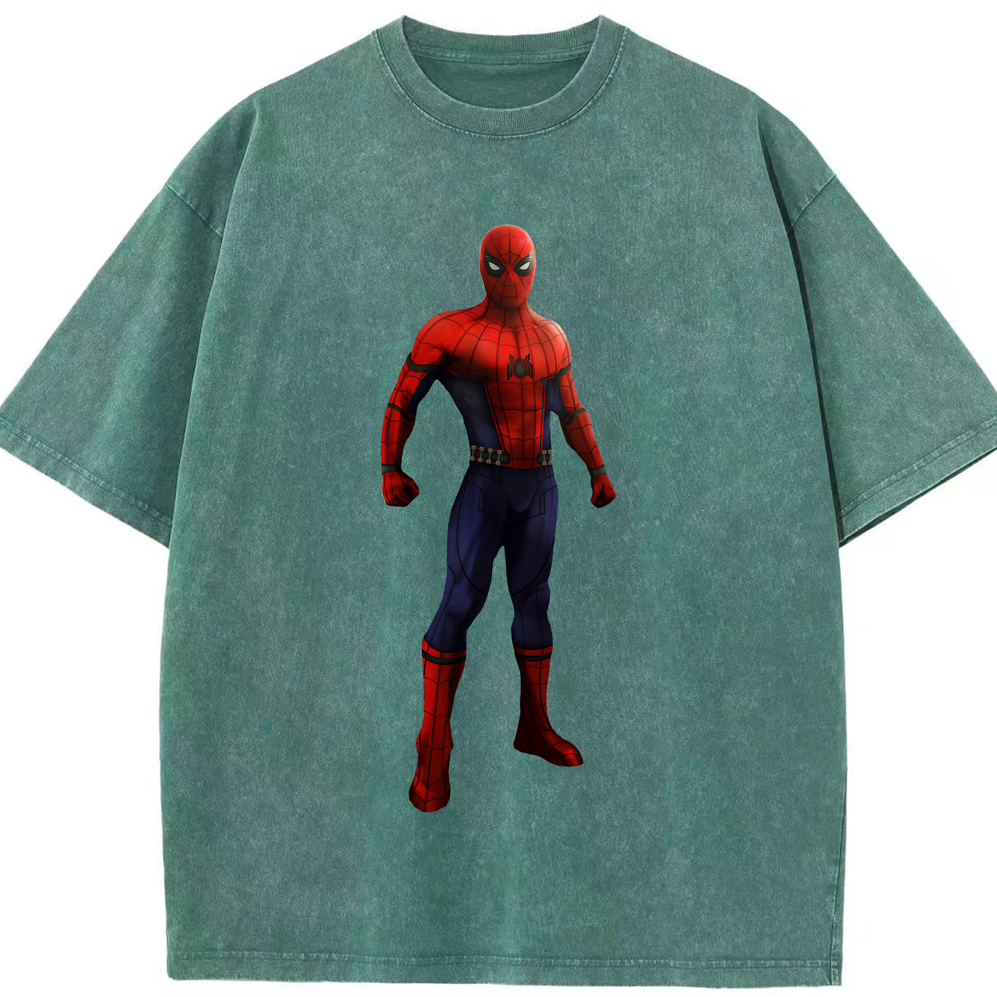（画像用） Spider Man スパイダーマン 綿100% ヴィンテージ風 半袖Tシャツ（フロントプリント）